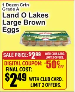 SuperFresh Land O Lakes Large Brown Eggs offer