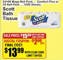 SuperFresh Scott Bath Tissue offer