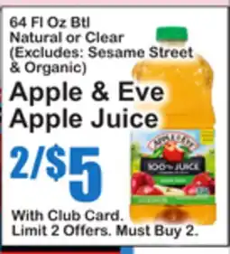 SuperFresh Apple & Eve Apple Juice offer