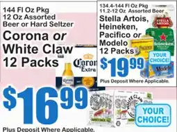 SuperFresh Corona or White Claw 12 Packs offer