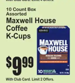 SuperFresh 10 Count Box Assorted Maxwell House Coffee K-Cups offer