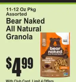 SuperFresh 11-12 Oz Pkg Assorted Bear Naked All Natural Granola offer