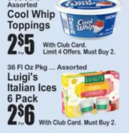SuperFresh 36 Fl Oz Pkg ... Assorted Luigi's Italian Ices offer