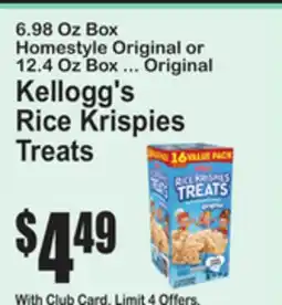 SuperFresh Kellogg's Rice Krispies Treats offer
