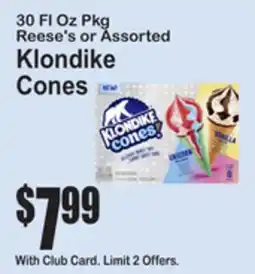 SuperFresh 30 Fl Oz Pkg Reese's or Assorted Klondike Cones offer