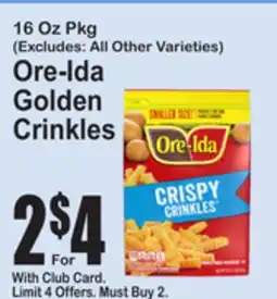 SuperFresh Ore-Ida Golden Crinkles offer