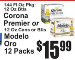 SuperFresh Corona Premier or Modelo Oro offer