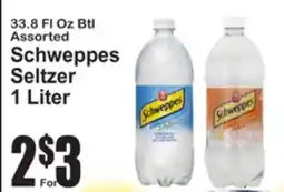 SuperFresh 33.8 Fl Oz Btl Assorted Schweppes Seltzer offer