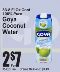 SuperFresh 33.8 FL Oz Cont 100% Pure Goya Coconut Water offer