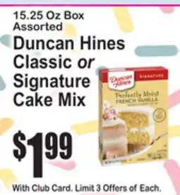 SuperFresh 15.25 Oz Box Assorted Duncan Hines Classic or Signature Cake Mix offer