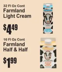 SuperFresh 32 Fl Oz Cont Farmland Light Cream, 16 Fl Oz Cont Farmland Half & Half offer