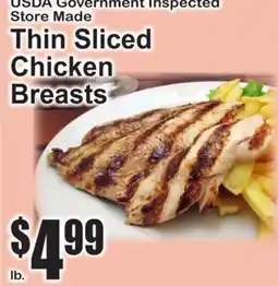SuperFresh USDA Government Inspected Store Made Thin Sliced Chicken Breasts offer