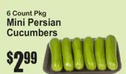 SuperFresh 6 Count Pkg Mini Persian Cucumbers offer