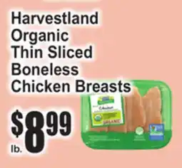 SuperFresh Harvestland Organic Thin Sliced Boneless Chicken Breasts offer