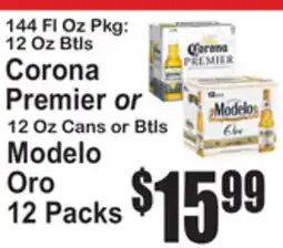 SuperFresh Corona Premier or Modelo Oro 12 Packs offer
