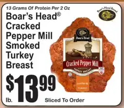 SuperFresh Boar's Head Cracked Pepper Mill Smoked Turkey Breast offer