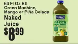 SuperFresh 64 Fl Oz Btl Green Machine, Mango or Piña Colada Naked Juice offer