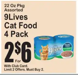 SuperFresh 9Lives Cat Food offer