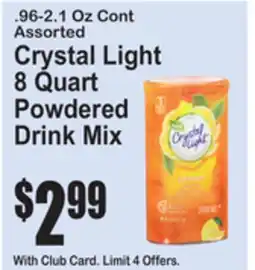 SuperFresh Crystal Light 8 Quart Powdered Drink Mix offer