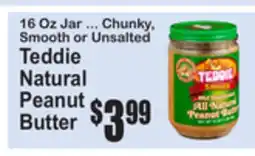 SuperFresh Teddie Natural Peanut Butter offer