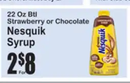 SuperFresh 22 Oz Btl Strawberry or Chocolate Nesquik Syrup offer