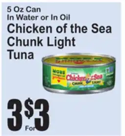 SuperFresh Chicken of the Sea Chunk Light Tuna offer