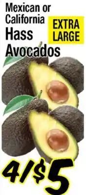 Western Beef Mexican or California Hass Avocados offer