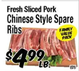 Western Beef Fresh Sliced Pork Chinese Style Spare Ribs offer