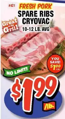 Western Beef SPARE RIBS CRYOVAC offer