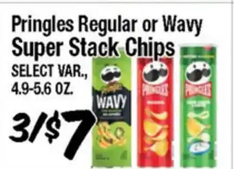 Western Beef Pringles Regular or Wavy Super Stack Chips offer