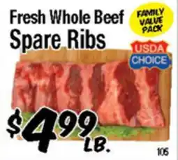 Western Beef Fresh Whole Beef Spare Ribs offer