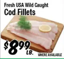 Western Beef Fresh USA Wild Caught Cod Fillets offer