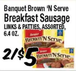 Western Beef Banquet Brown 'N Serve Breakfast Sausage LINKS & PATTIES, ASSORTED, 6.4 OZ offer
