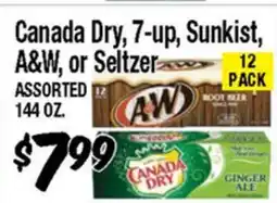 Western Beef Canada Dry, 7-up, Sunkist, A&W, or Seltzer offer