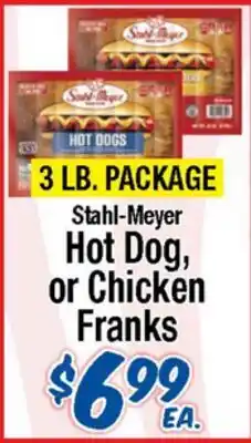 Western Beef Stahl-Meyer Hot Dog, or Chicken Franks offer
