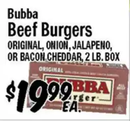 Western Beef Bubba Beef Burgers offer