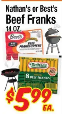Western Beef Nathan's or Best's Beef Franks offer
