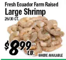 Western Beef Fresh Ecuador Farm Raised Large Shrimp offer