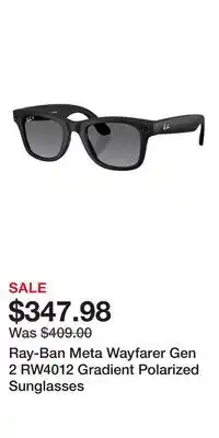 Cabela's Ray-Ban Meta Wayfarer Gen 2 RW4012 Gradient Polarized Sunglasses offer