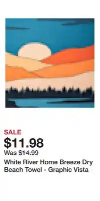 Cabela's White River Home Breeze Dry Beach Towel - Graphic Vista offer