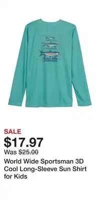 Cabela's World Wide Sportsman 3D Cool Long-Sleeve Sun Shirt for Kids offer