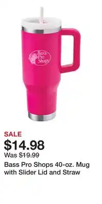 Cabela's Bass Pro Shops 40-oz. Mug with Slider Lid and Straw offer