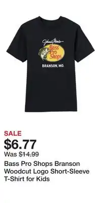 Cabela's Bass Pro Shops Branson Woodcut Logo Short-Sleeve T-Shirt for Kids offer