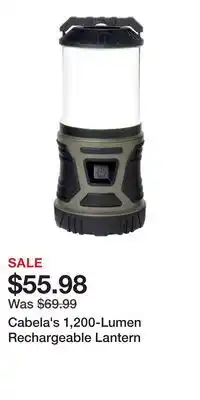 Cabela's Cabela's 1,200-Lumen Rechargeable Lantern offer