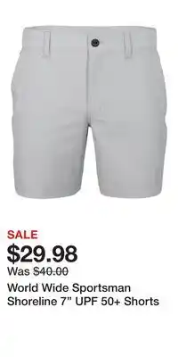 Cabela's World Wide Sportsman Shoreline 7 UPF 50+ Shorts offer