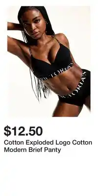 Victoria's Secret Cotton Exploded Logo Cotton Modern Brief Panty offer