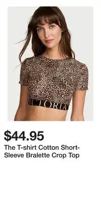 Victoria's Secret The T-shirt Cotton Short-Sleeve Bralette Crop Top offer