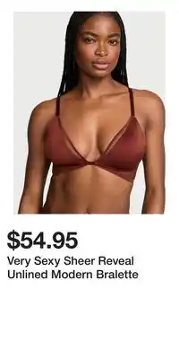 Victoria's Secret Very Sexy Sheer Reveal Unlined Modern Bralette offer