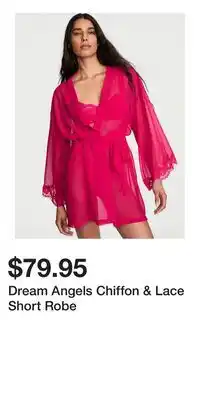 Victoria's Secret Dream Angels Chiffon & Lace Short Robe offer