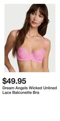 Victoria's Secret Dream Angels Wicked Unlined Lace Balconette Bra offer